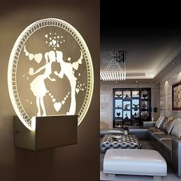 Applique da parete a filo LED moderna contemporanea in metallo