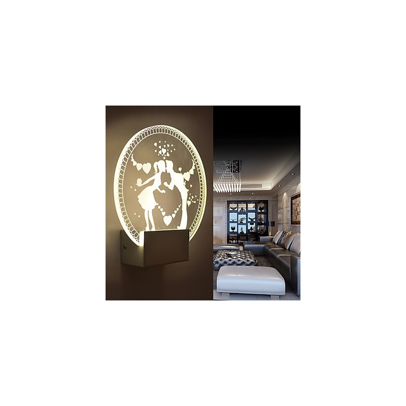 Applique da parete a filo LED moderna contemporanea in metallo