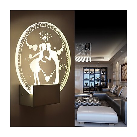 Applique da parete a filo LED moderna contemporanea in metallo