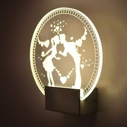 Applique da parete a filo LED moderna contemporanea in metallo