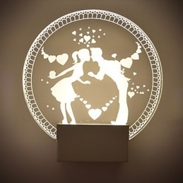 Applique da parete a filo LED moderna contemporanea in metallo