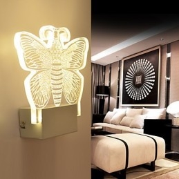 Applique da parete a filo moderna contemporanea in metallo con lampadina LED