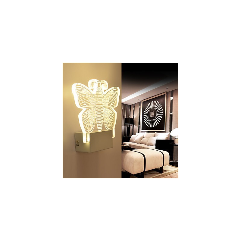 Applique da parete a filo moderna contemporanea in metallo con lampadina LED