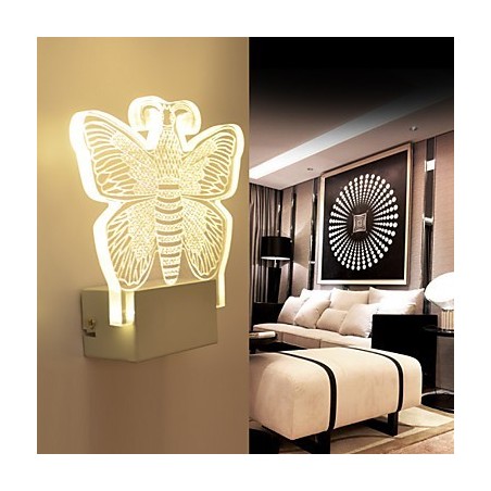 Applique da parete a filo moderna contemporanea in metallo con lampadina LED