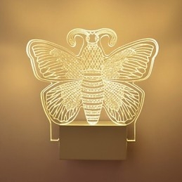 Applique da parete a filo moderna contemporanea in metallo con lampadina LED