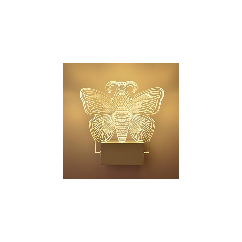 Applique da parete a filo moderna contemporanea in metallo con lampadina LED