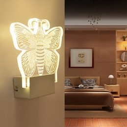 Applique da parete a filo moderna contemporanea in metallo con lampadina LED