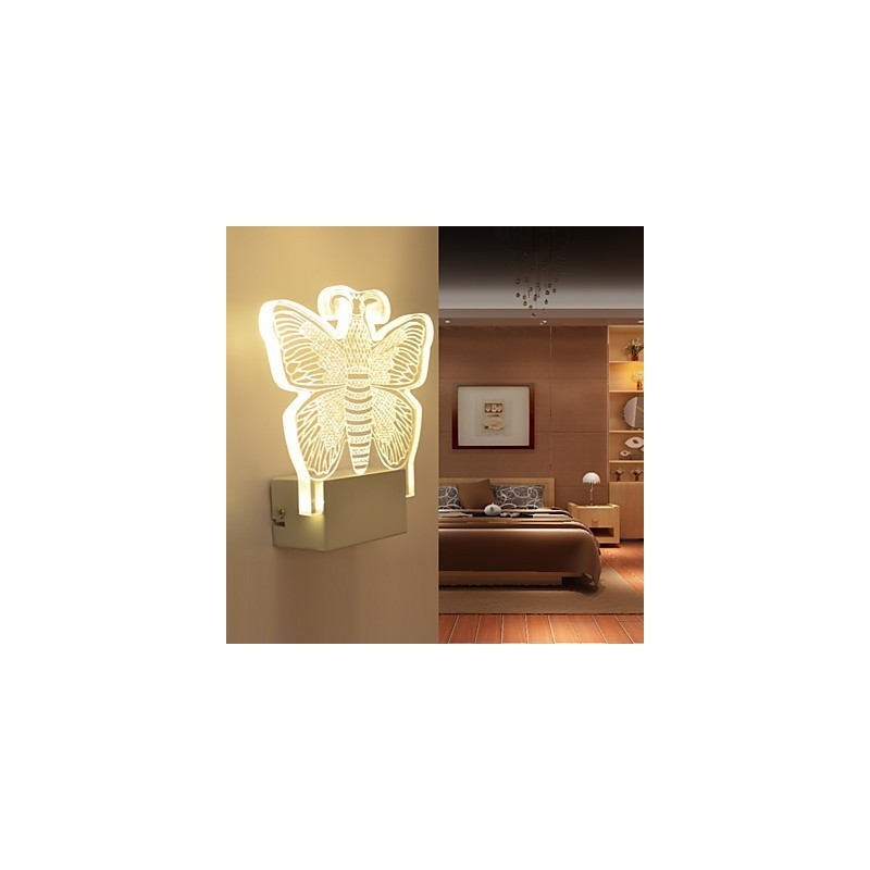 Applique da parete a filo moderna contemporanea in metallo con lampadina LED