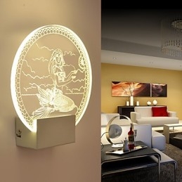 Applique da parete a filo moderna in metallo con LED