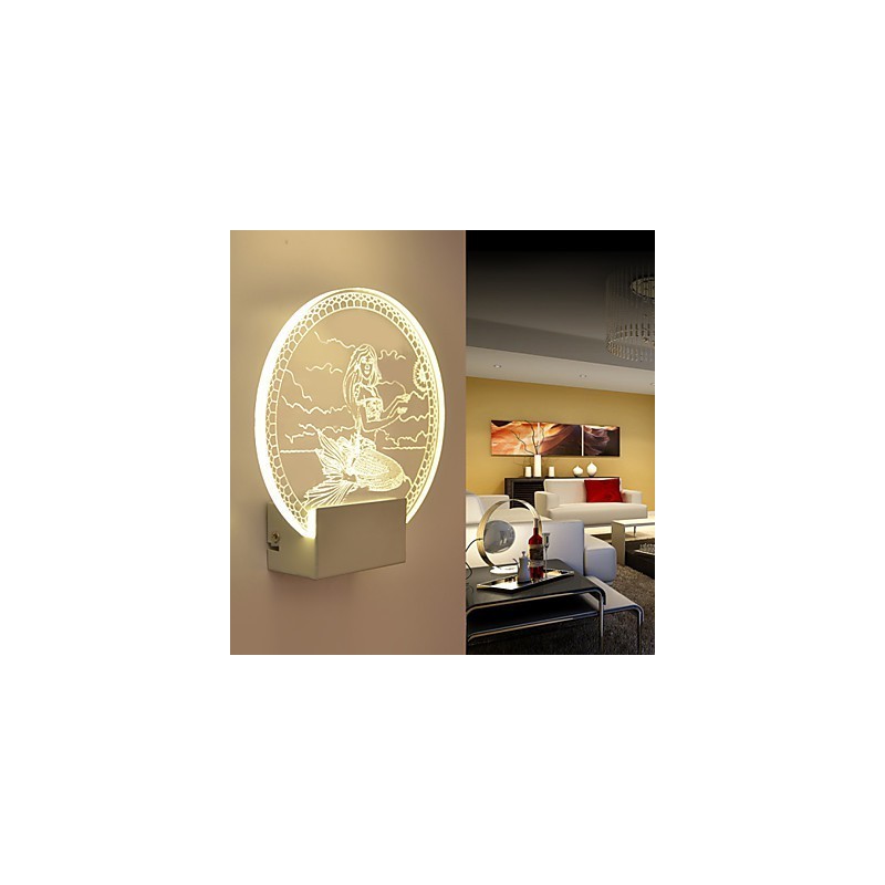 Applique da parete a filo moderna in metallo con LED
