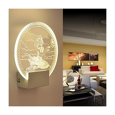 Applique da parete a filo moderna in metallo con LED