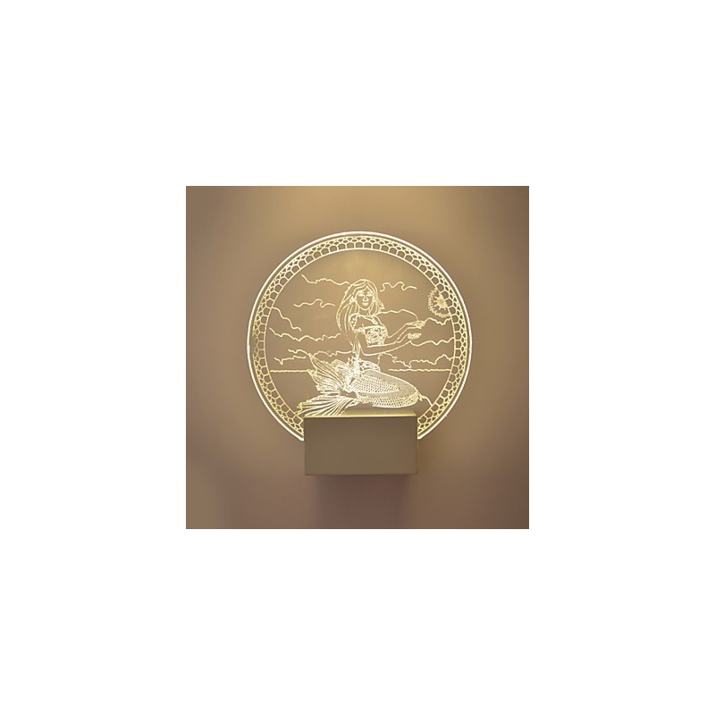 Applique da parete a filo moderna in metallo con LED