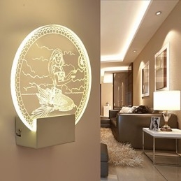 Applique da parete a filo moderna in metallo con LED
