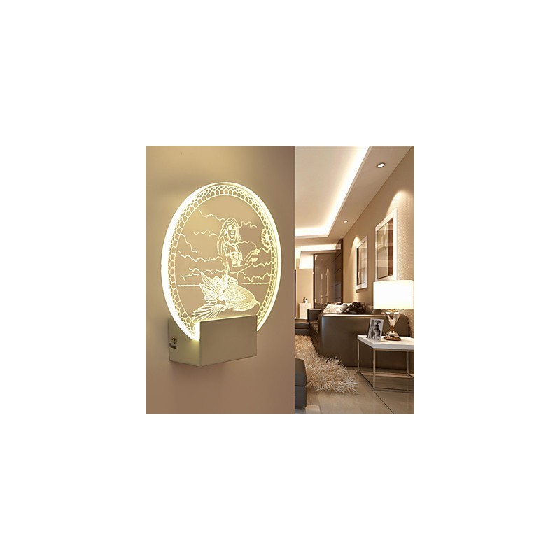 Applique da parete a filo moderna in metallo con LED