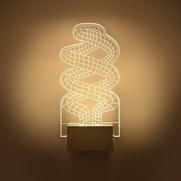 Applique da parete a filo LED moderna in metallo