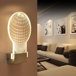 Applique da parete a filo LED moderna in metallo