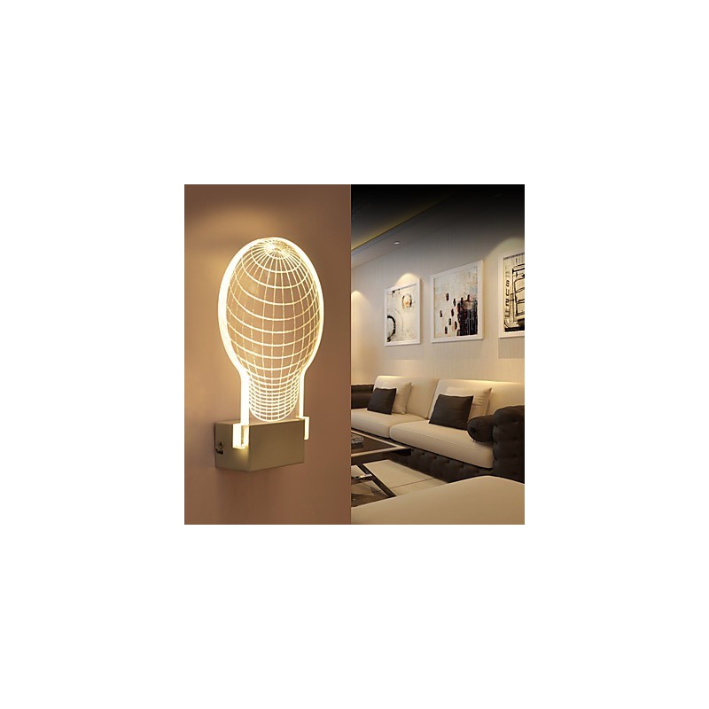 Applique da parete a filo LED moderna in metallo