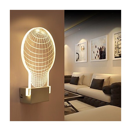 Applique da parete a filo LED moderna in metallo