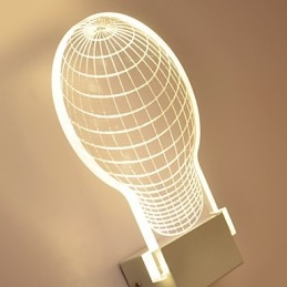 Applique da parete a filo LED moderna in metallo