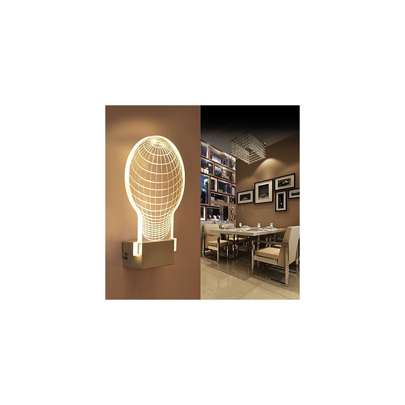 Applique da parete a filo LED moderna in metallo