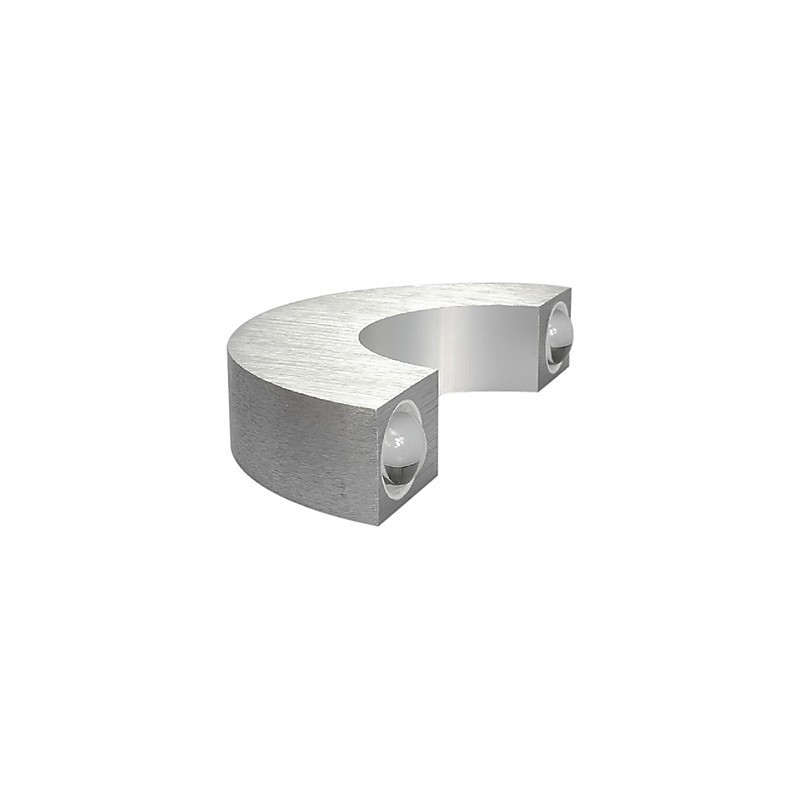 Applique da parete a filo LED mini moderna contemporanea in metallo argentato