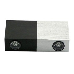 Applique da parete a filo moderna cubica argento e nero LED integrato 2 lampadine