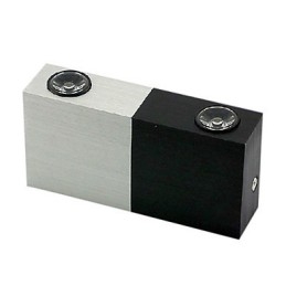 Applique da parete a filo moderna cubica argento e nero LED integrato 2 lampadine