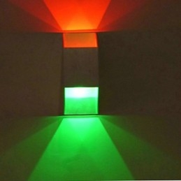 Applique da parete LED a filo barra creativa trapezoidale doppia in metallo