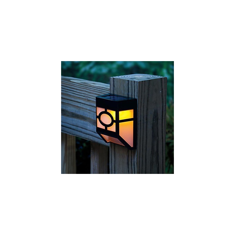 Applique da parete solare LED con 2 lanterne, luce gialla calda
