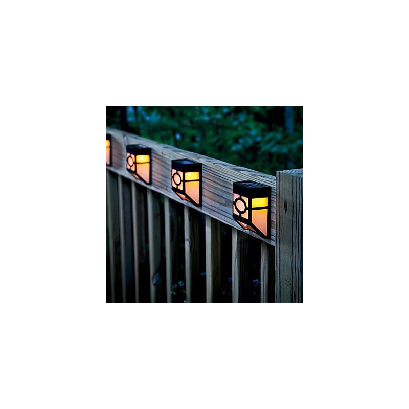 Applique da parete solare LED con 2 lanterne, luce gialla calda