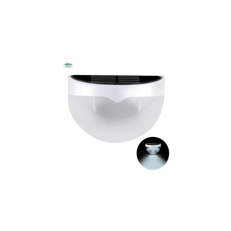 Applique da parete solare impermeabile IP55 bianca e nera