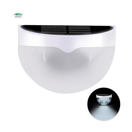 Applique da parete solare impermeabile IP55 bianca e nera