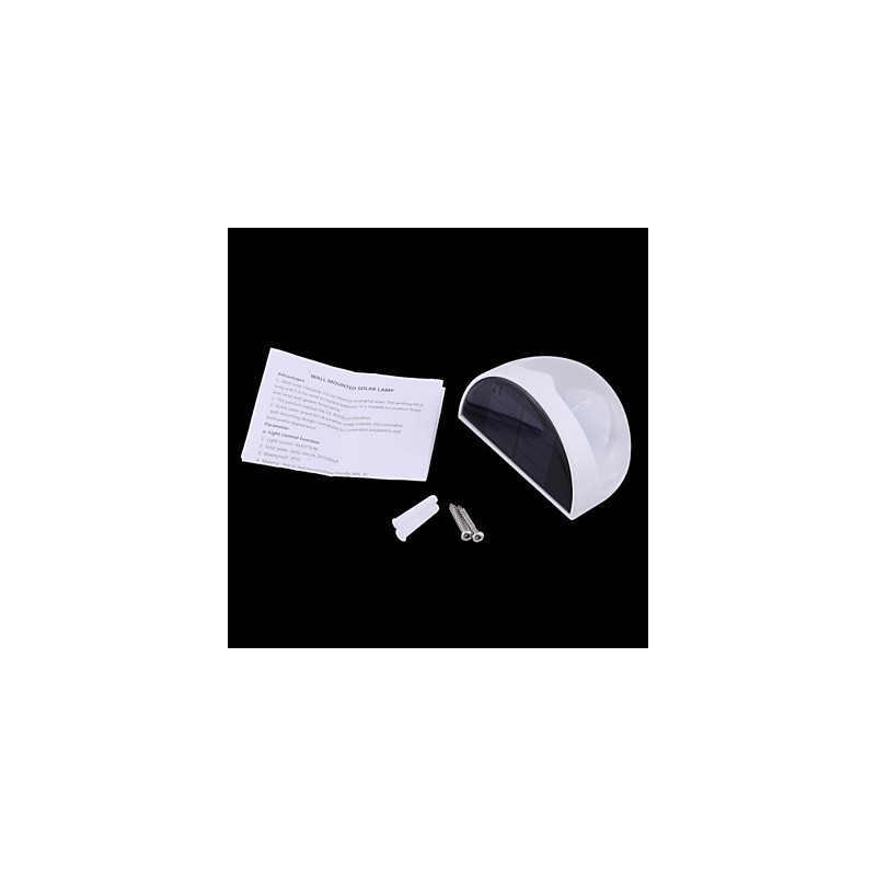 Applique da parete solare impermeabile IP55 bianca e nera