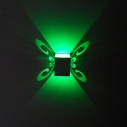 Applique da parete LED in metallo argento spazzolato