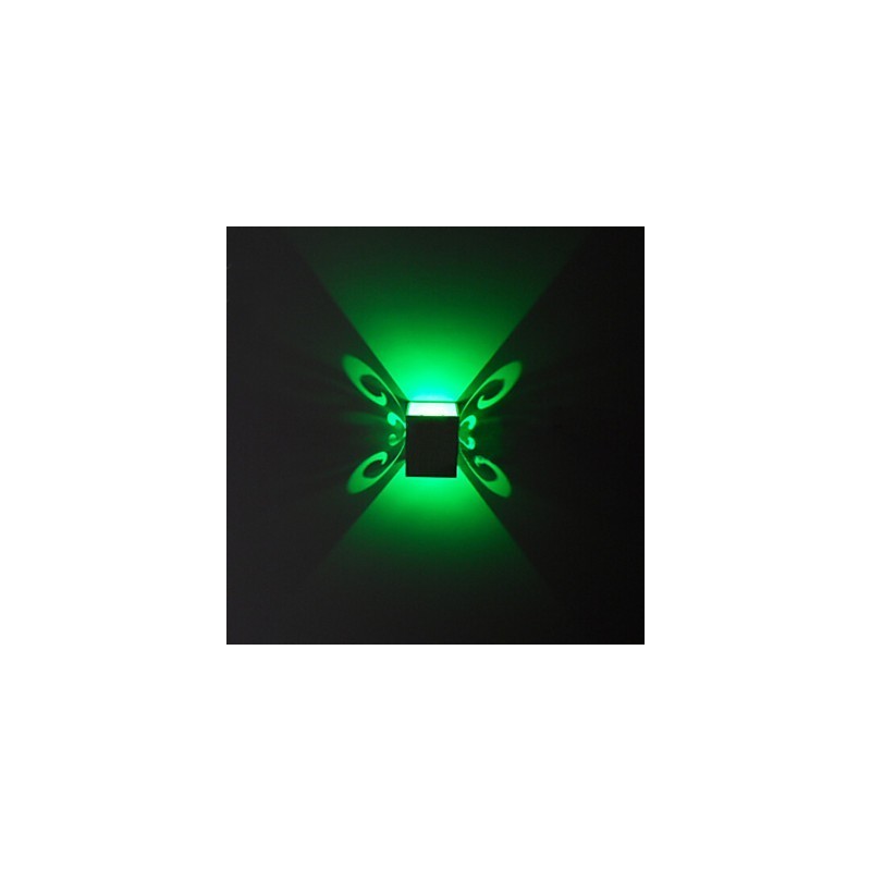 Applique da parete LED in metallo argento spazzolato