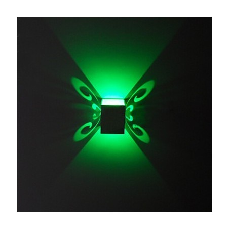 Applique da parete LED in metallo argento spazzolato