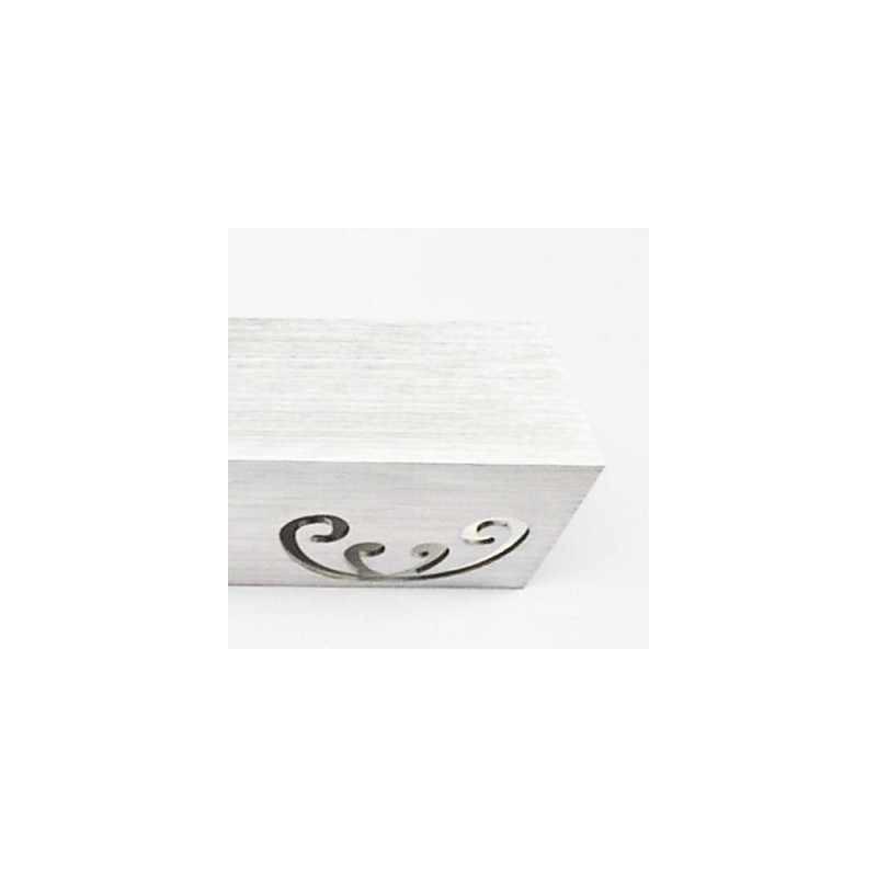 Applique da parete LED in metallo argento spazzolato