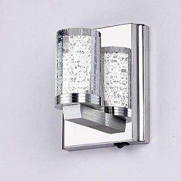Applique da parete mini Artistico 1 luce in acciaio inox cromo con stelle