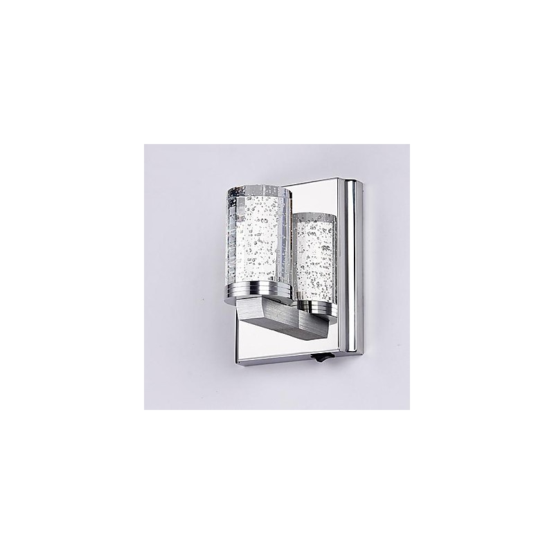 Applique da parete mini Artistico 1 luce in acciaio inox cromo con stelle
