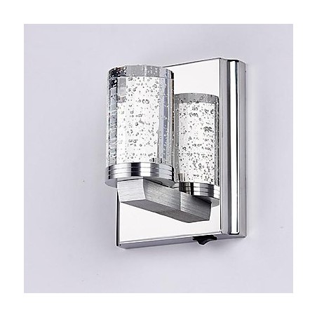 Applique da parete mini Artistico 1 luce in acciaio inox cromo con stelle