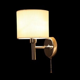 Applique da parete moderna in metallo e tessuto, 1 luce, cilindro bianco