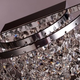 Applique da parete a filo in metallo e cristallo cromo LED integrato