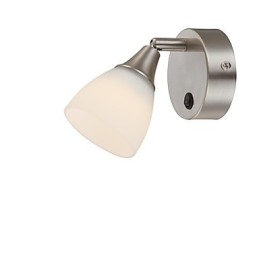Applique da parete LED integrato moderna contemporanea nichel metallo