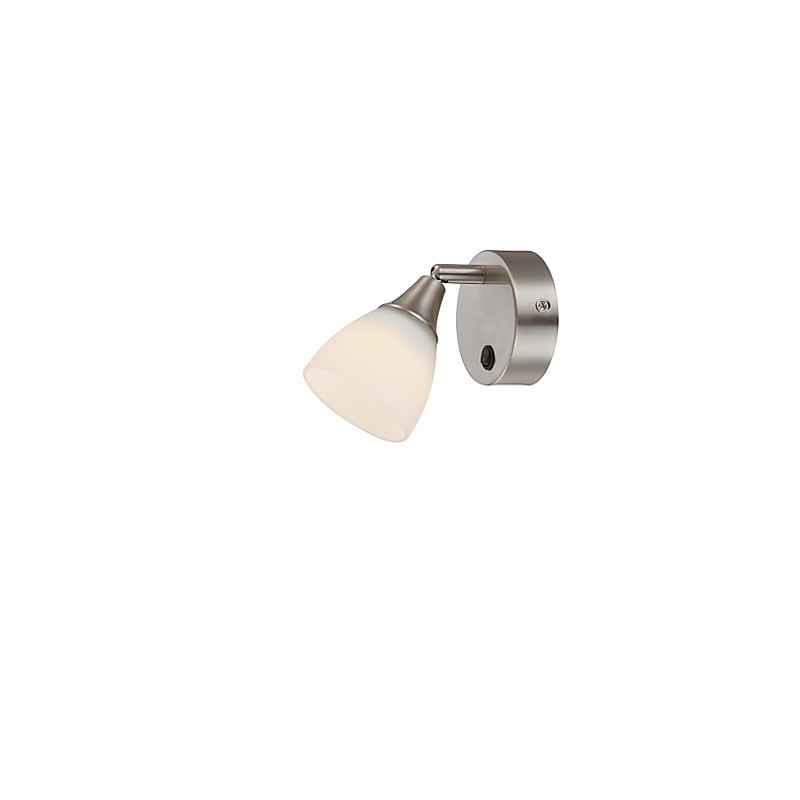 Applique da parete LED integrato moderna contemporanea nichel metallo
