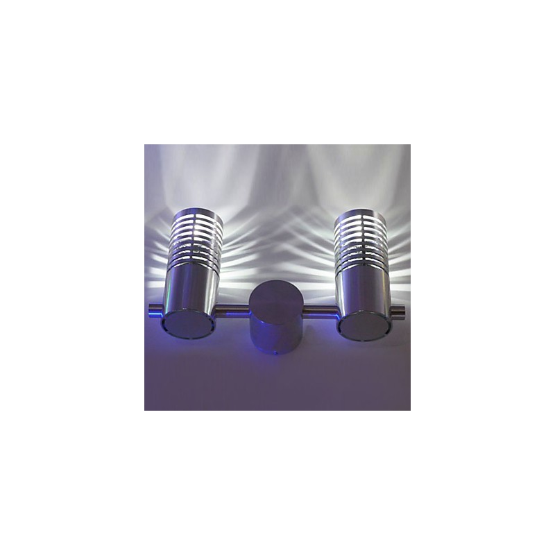 Applique da parete moderna a LED 2 cilindri argento