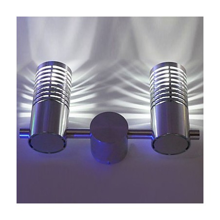 Applique da parete moderna a LED 2 cilindri argento