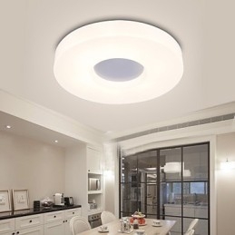 Plafoniera rotonda a filo LED 12W in metallo e acrilico bianco