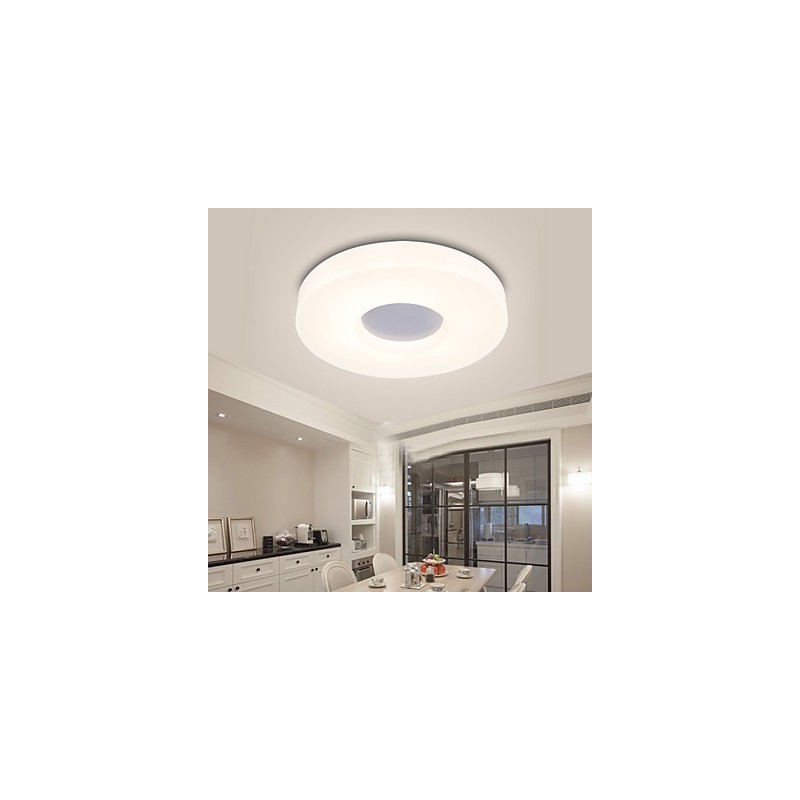 Plafoniera rotonda a filo LED 12W in metallo e acrilico bianco
