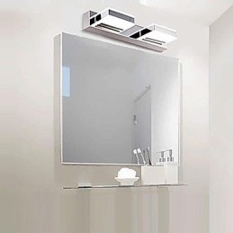 Applique da parete LED moderna in metallo per bagno, luce verso l'alto