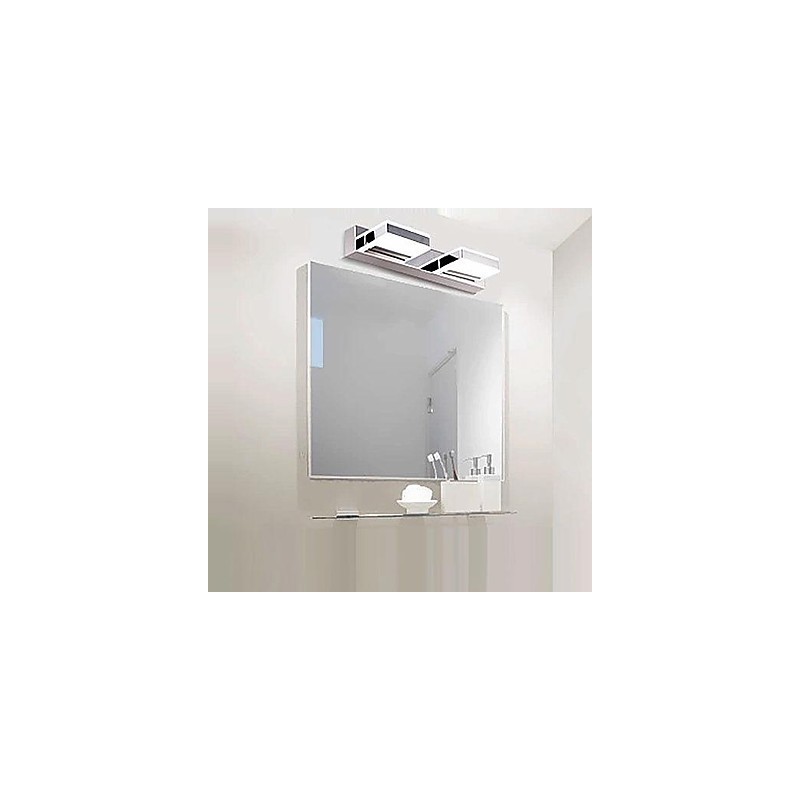 Applique da parete LED moderna in metallo per bagno, luce verso l'alto